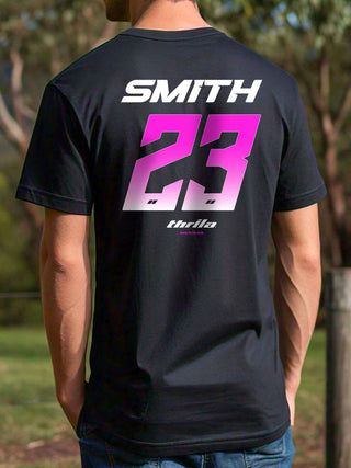 Racer CUSTOM NAME &amp; NUMBER Tee