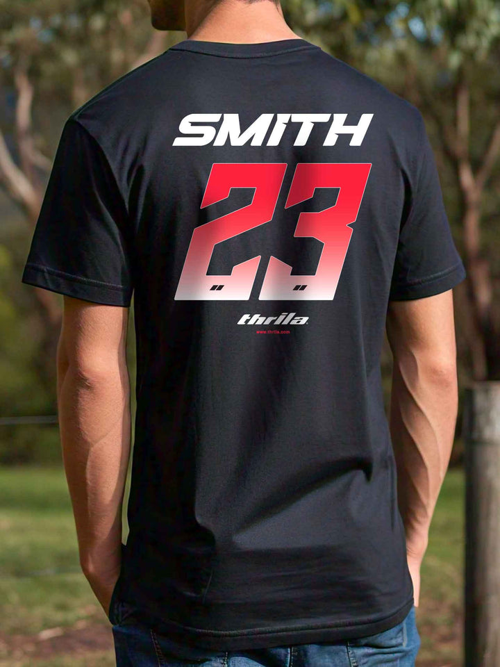 Racer CUSTOM NAME &amp; NUMBER Tee