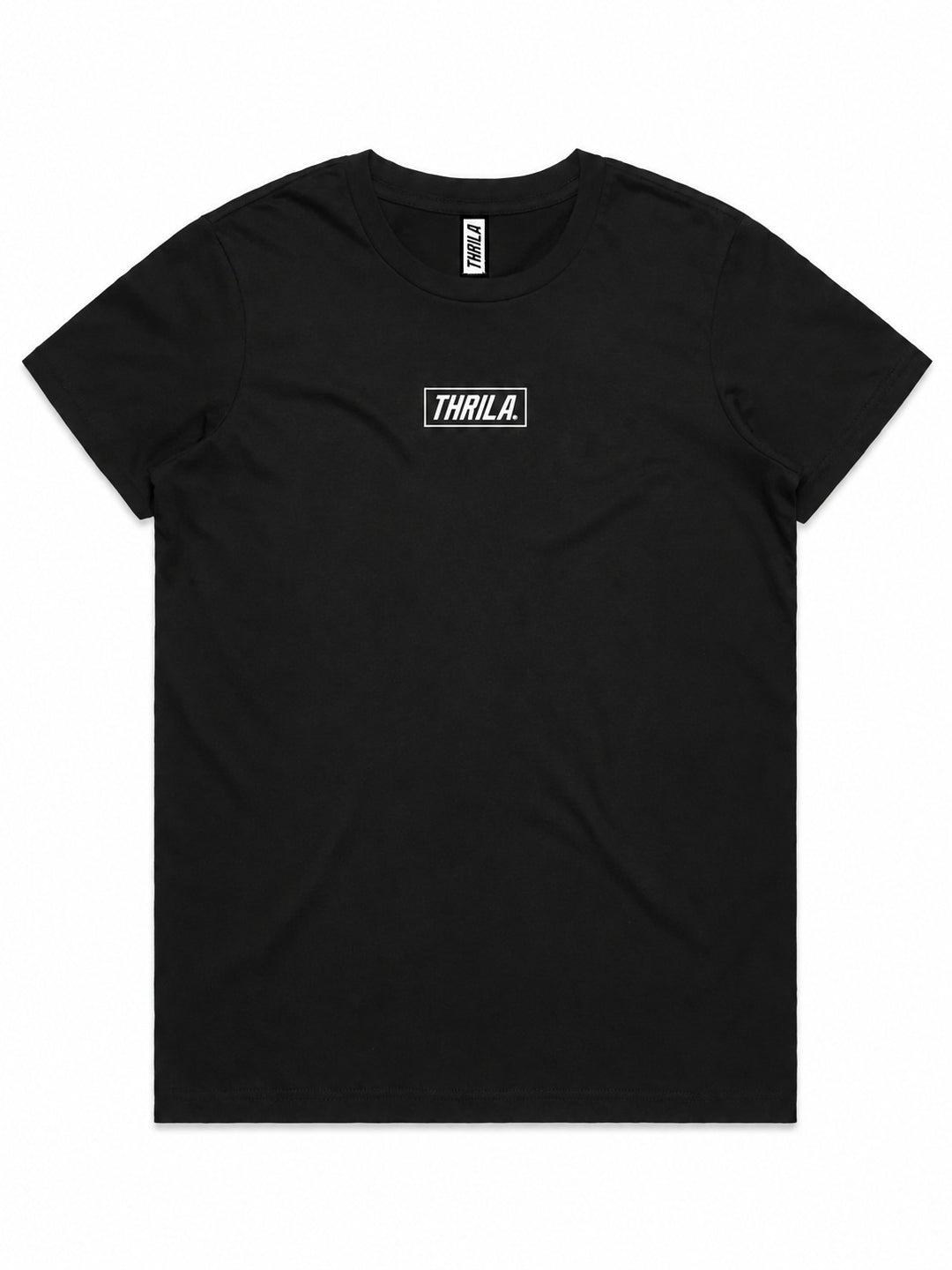 Box Black Ladies Top (Choose Tee or Tank) — tee front