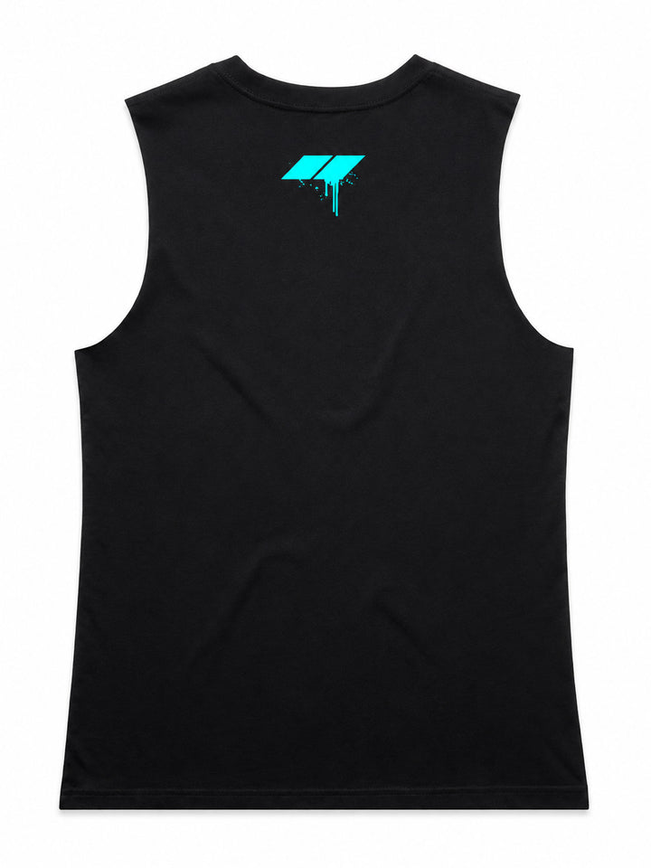 Drip Teal Ladies Top (Choose Tee or Tank) — tank back