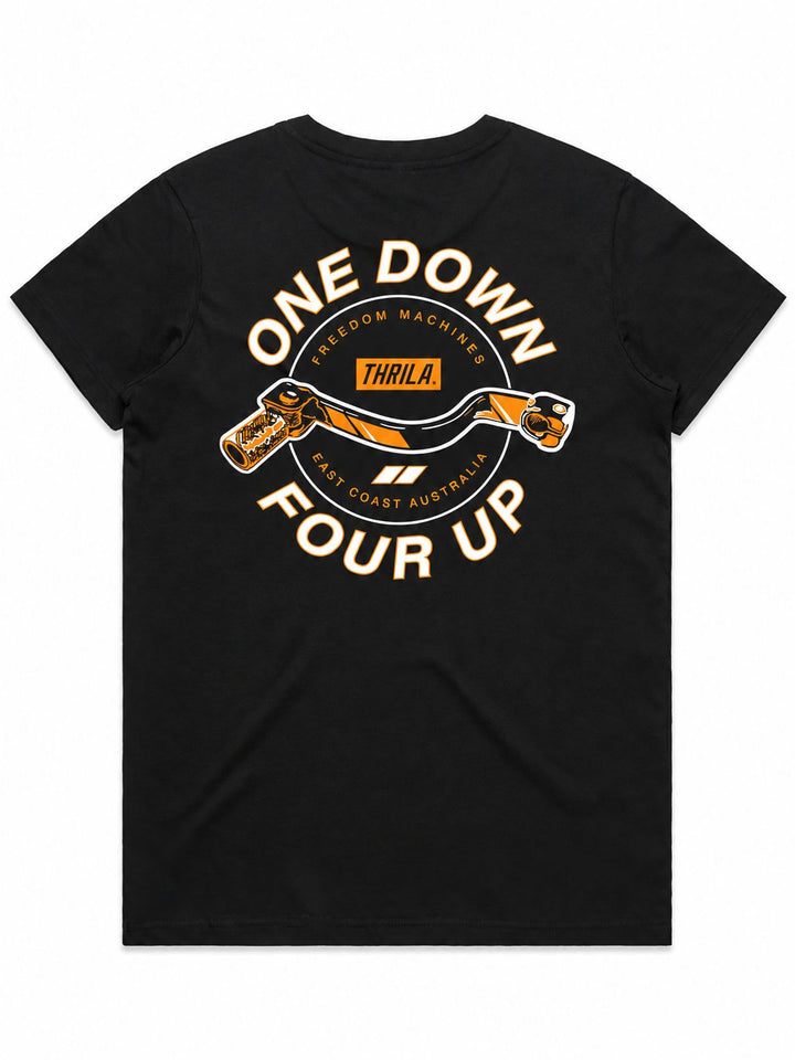 Four Up Ladies Top (Choose Tee or Tank) — tee back