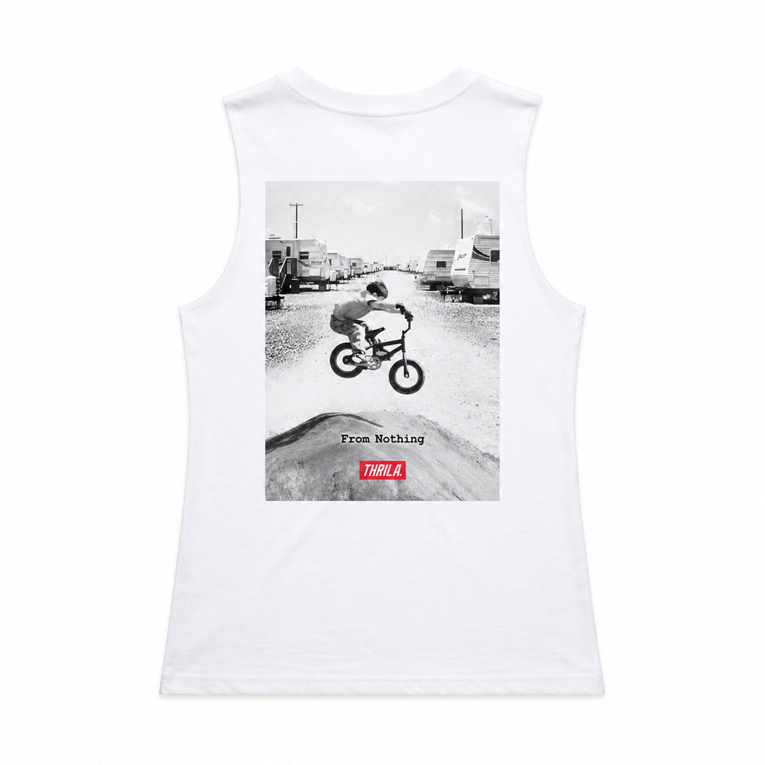 From Nothing (Art Series) Ladies Top (Choose Tee or Tank) — tank back view