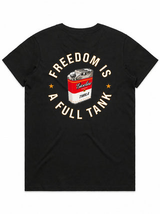Gas Can Ladies Top (Choose Tee or Tank) — tee back view