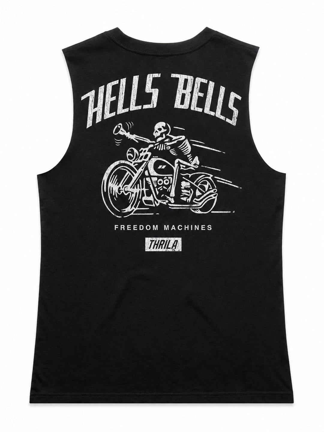 Hells Bells Ladies Top (Choose Tee or Tank) — tank back view