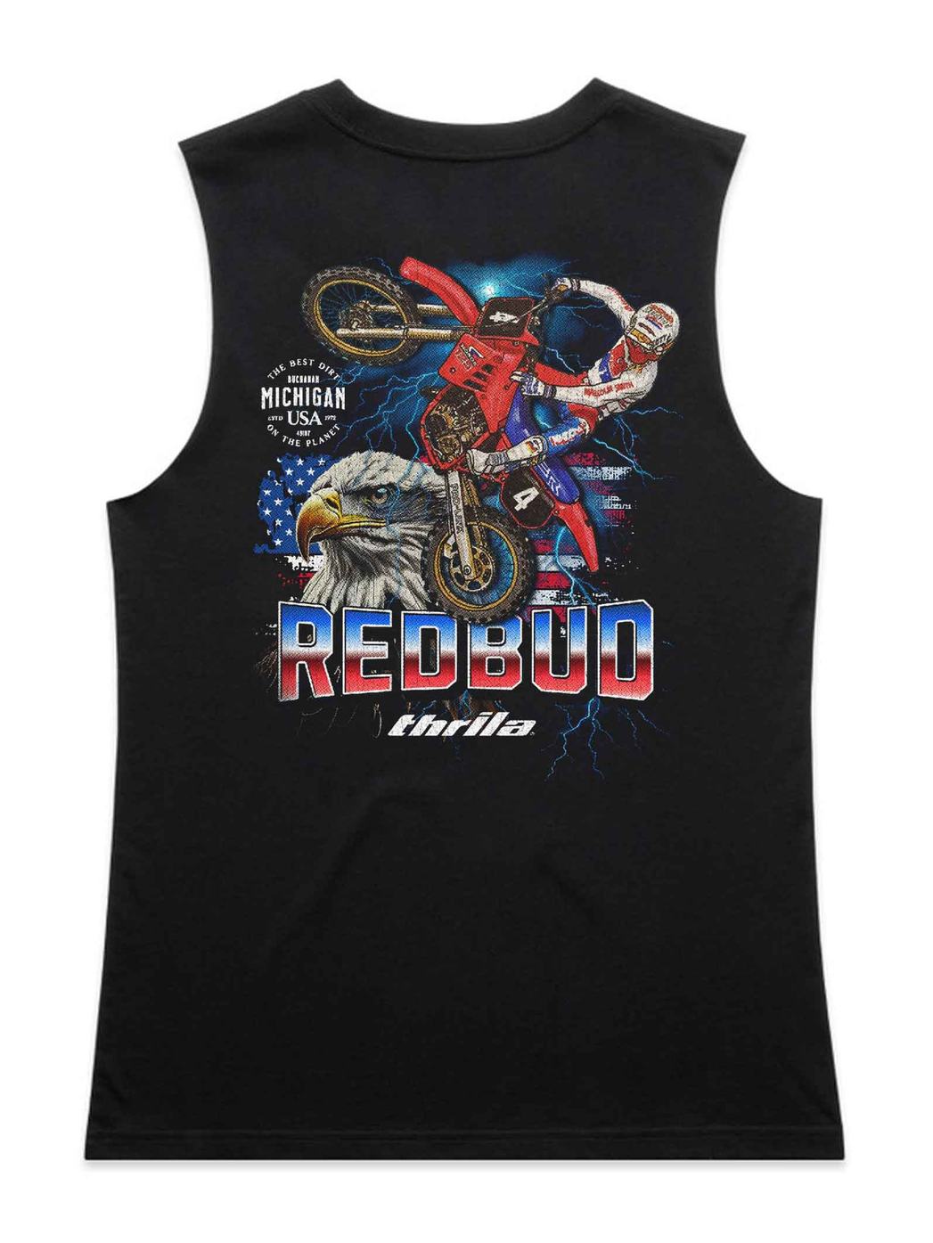 Redbud Ladies Top (Choose Tee or Tank) Tank back view