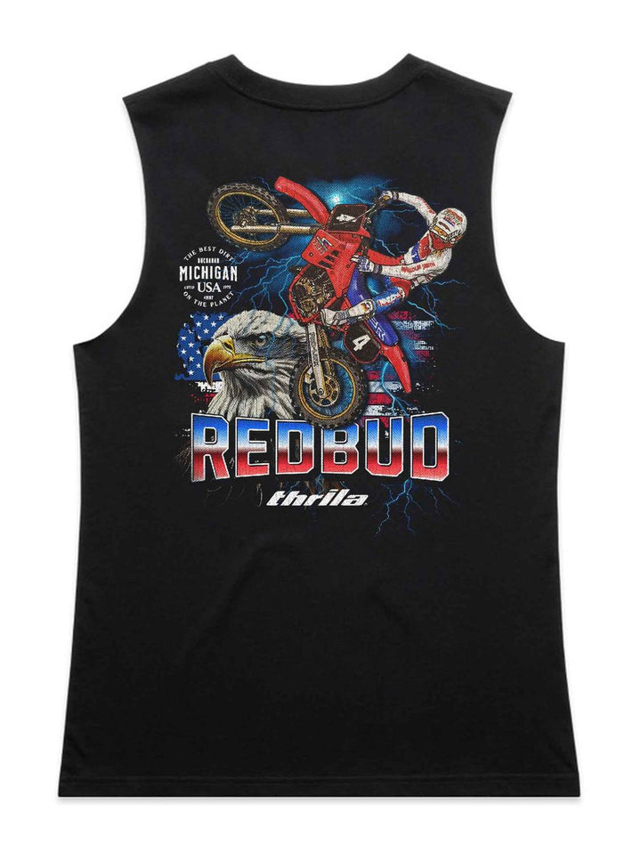 Redbud Ladies Top (Choose Tee or Tank) Tank back view