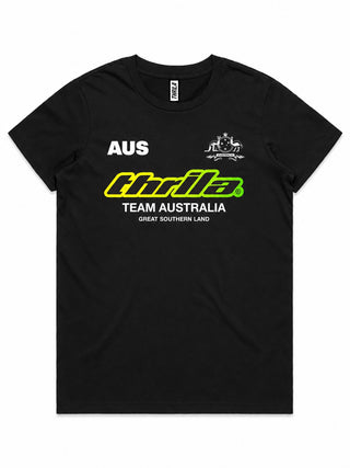 Team Australia 2026 Ladies Top (Choose Tee or Tank) — tee front view
