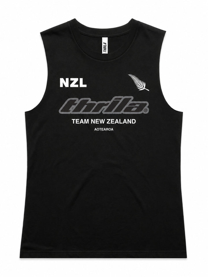 Team NZ 2026 Ladies Top (Choose Tee or Tank) — tank front view