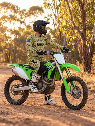 THRILA Auscam Motocross racewear on a rider