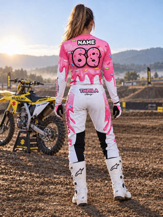 THRILA Glazed Motocross racewear on a rider