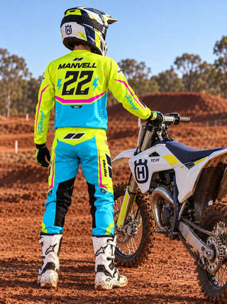 THRILA Electron Motocross racewear on a rider
