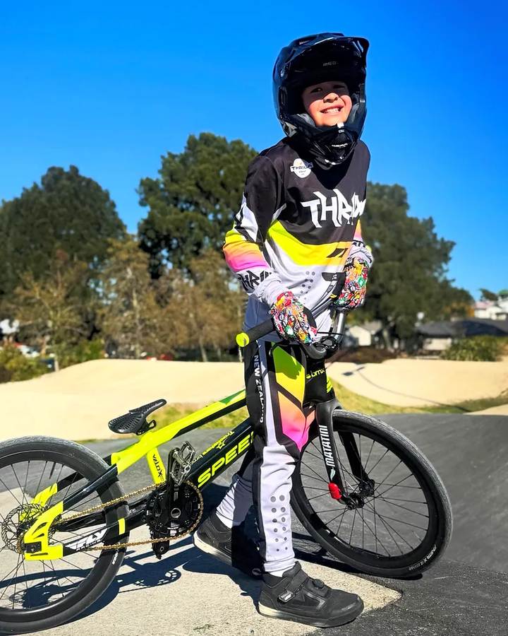 THRILA Fusion BMX/MTN Bike racewear on a rider