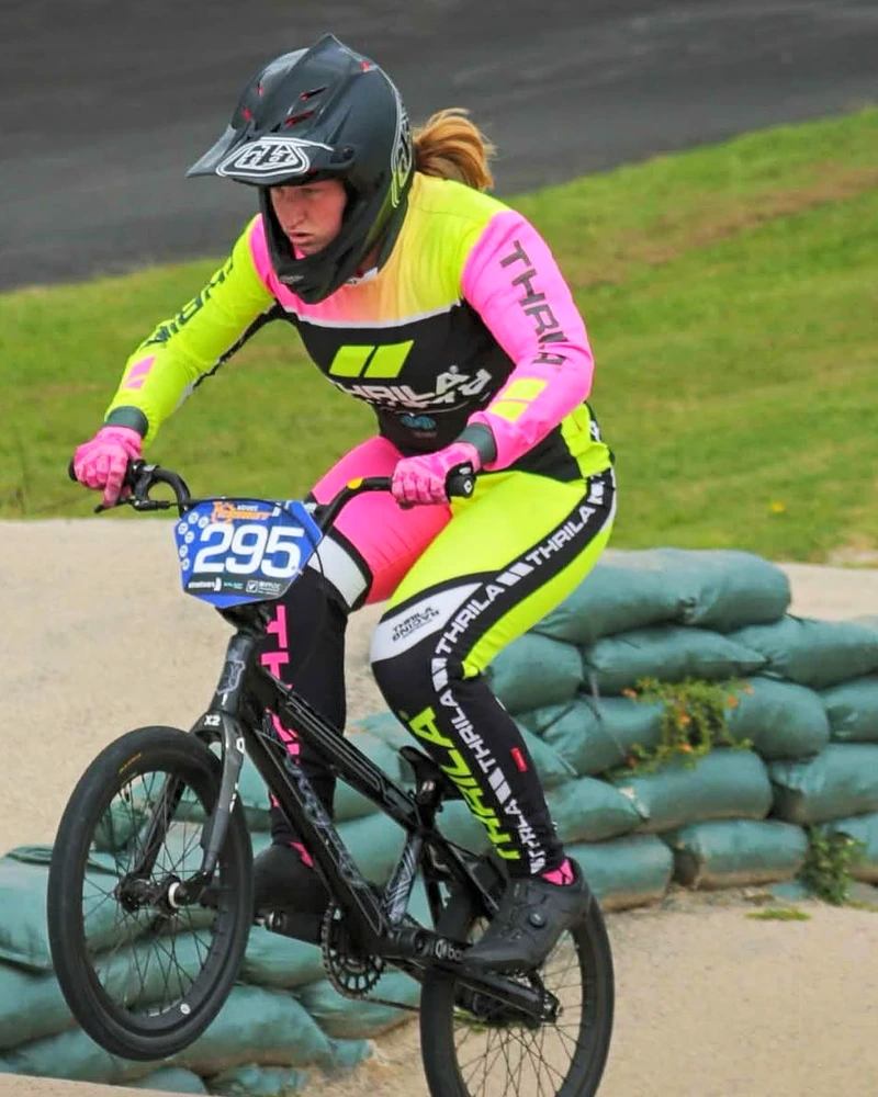 THRILA Nuclear BMX/MTN Bike racewear on a rider